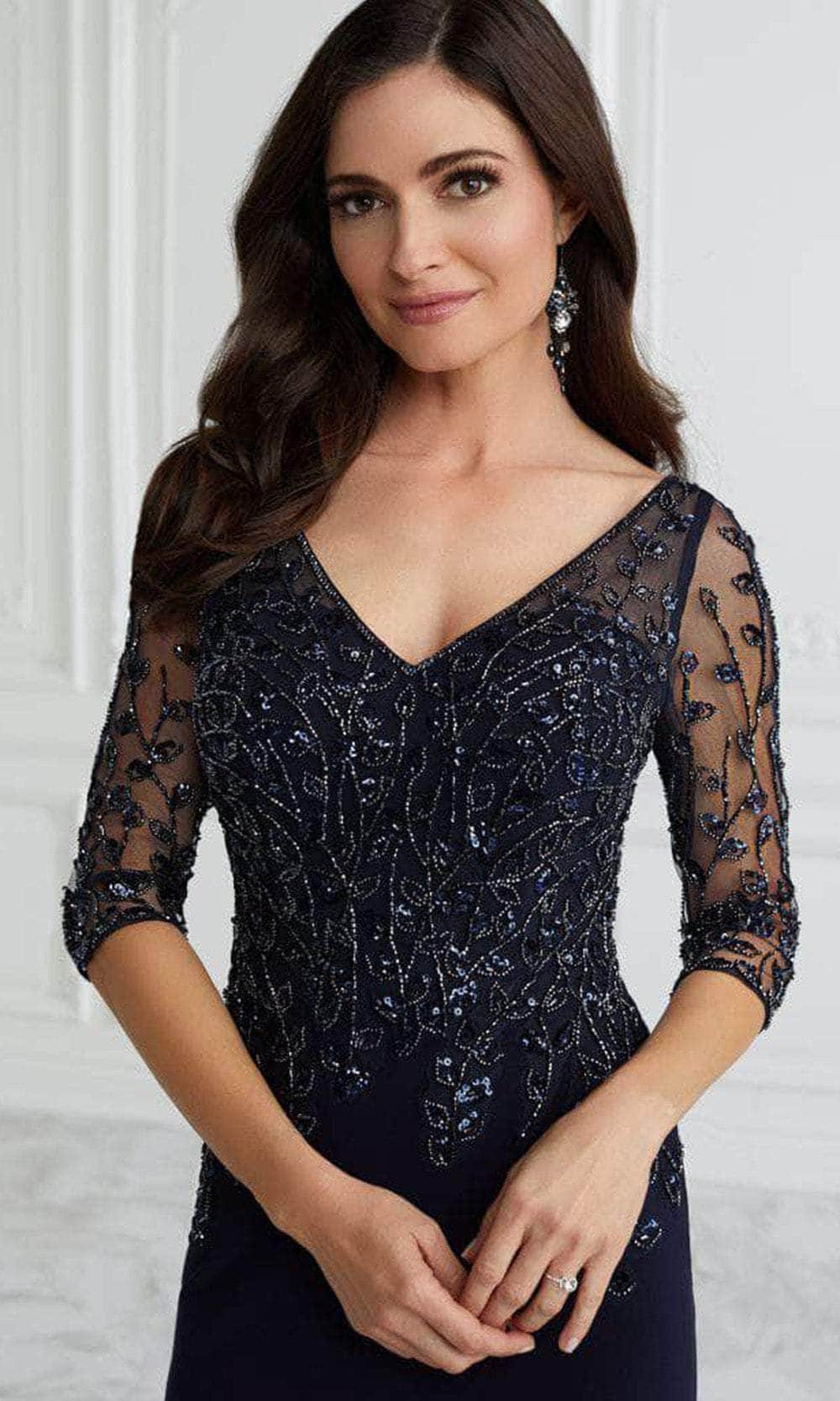 Christina Wu Elegance 17099 - Quarter Sleeve Sheath Dress Mother of the Bride Dresses