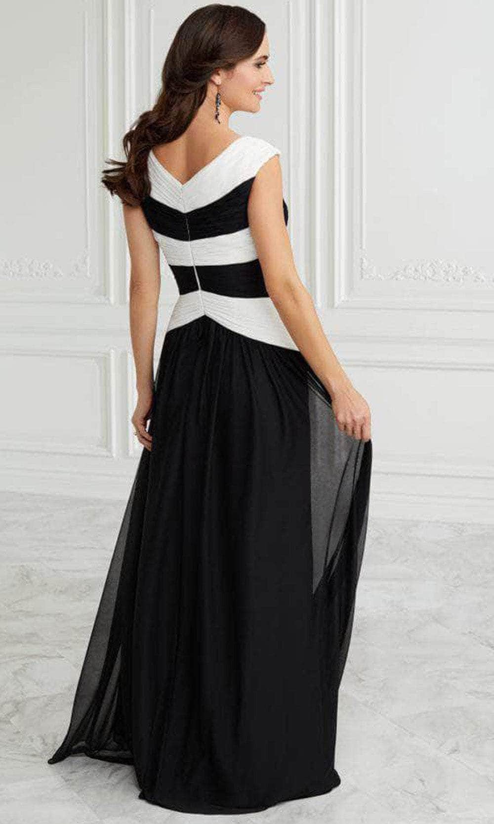 Christina Wu Elegance 17100 - Drape V-Neck A-Line Dress Evening Dresses