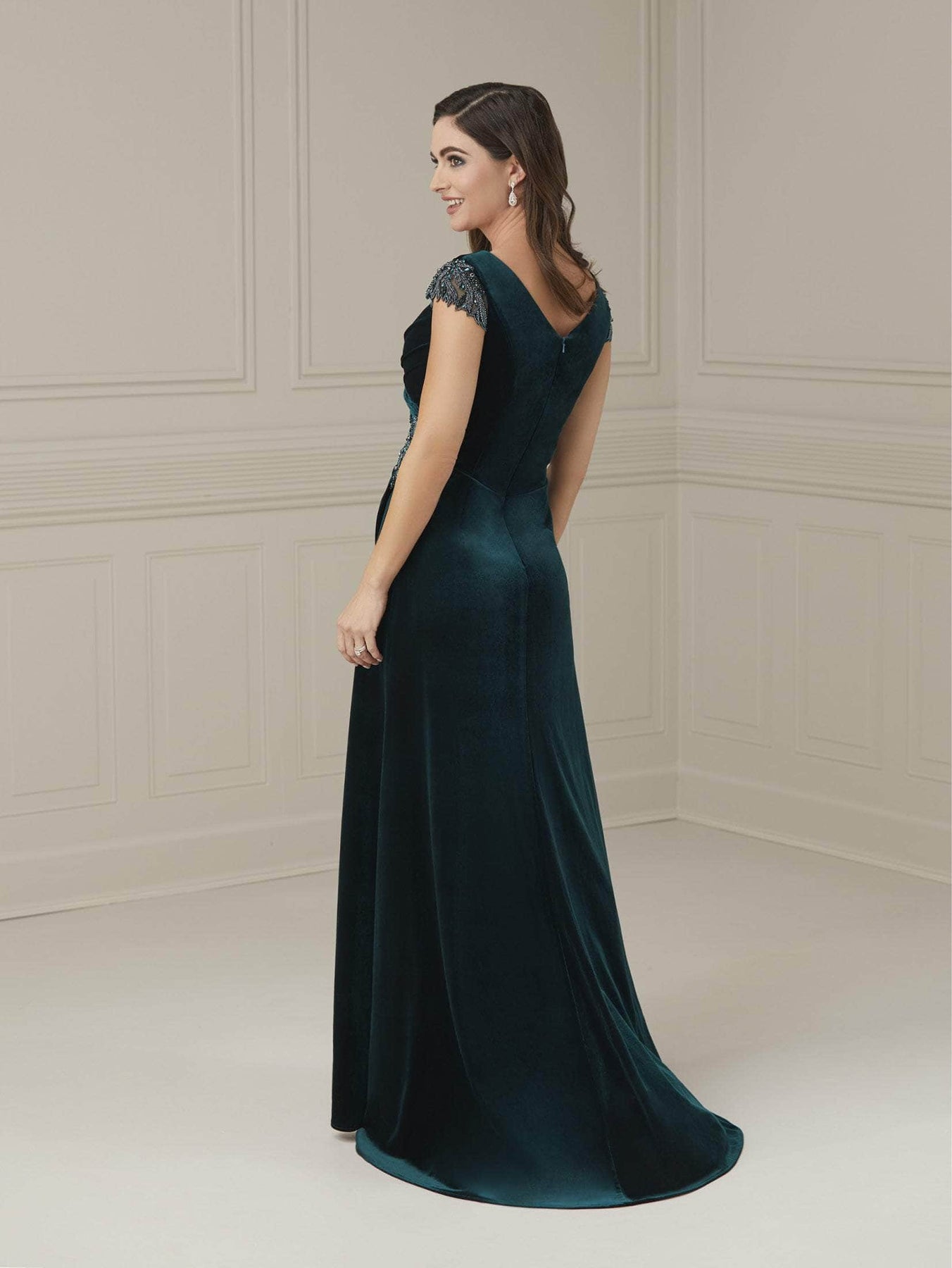 Christina Wu Elegance 17108 - Beaded Velvet Evening Dress Special Occasion Dress