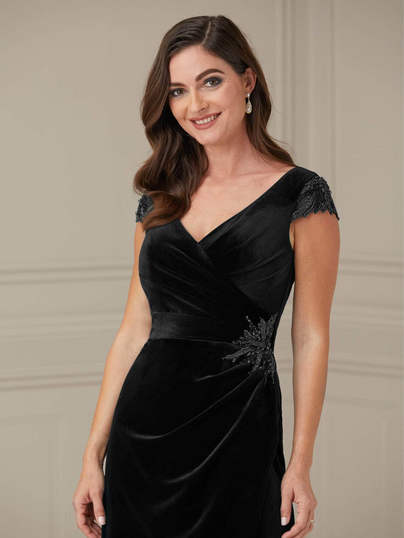 Christina Wu Elegance 17108 - Beaded Velvet Evening Dress Special Occasion Dress