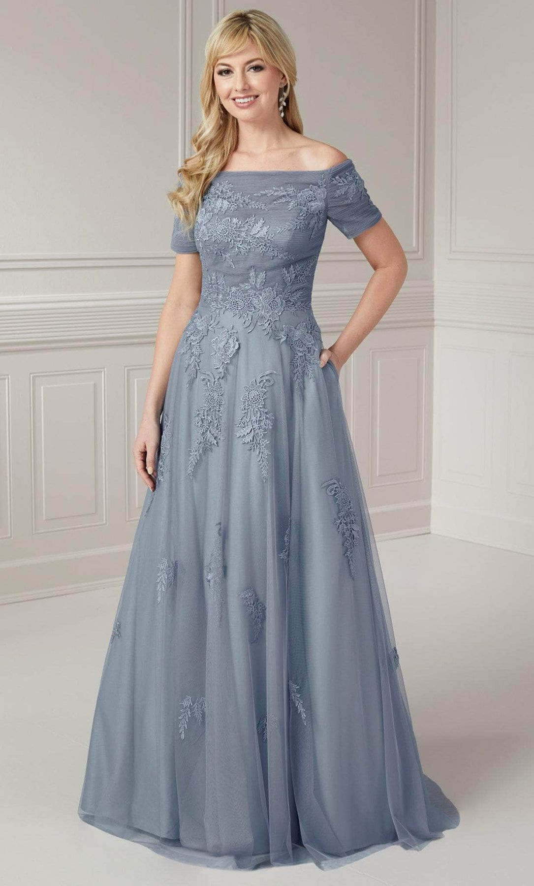 Christina Wu Elegance 17132 - Embroidered A-Line Evening Gown Mother of the Bride Dresses