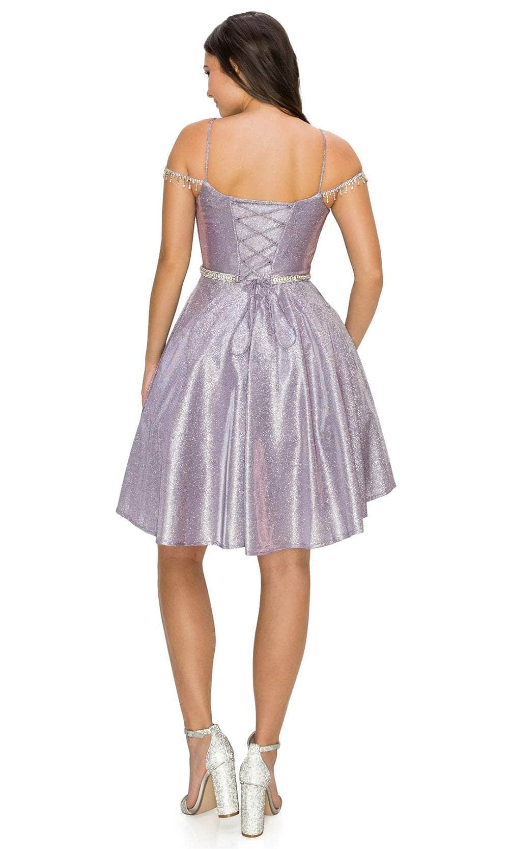 Cinderella Couture 8014J - Surplice V-Neck A-Line Cocktail Dress Special Occasion Dress