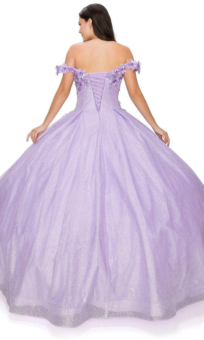 Cinderella Couture 8020J - 3D Floral Appliqued Ballgown Special Occasion Dress