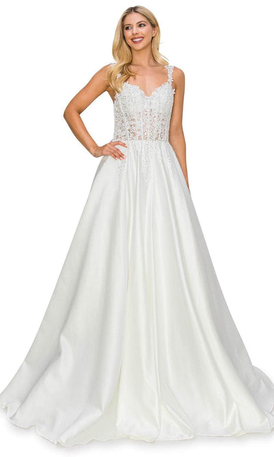 Cinderella Couture 8041J - Embroidered Corset Dress Bridal Dresses XS / Ivory