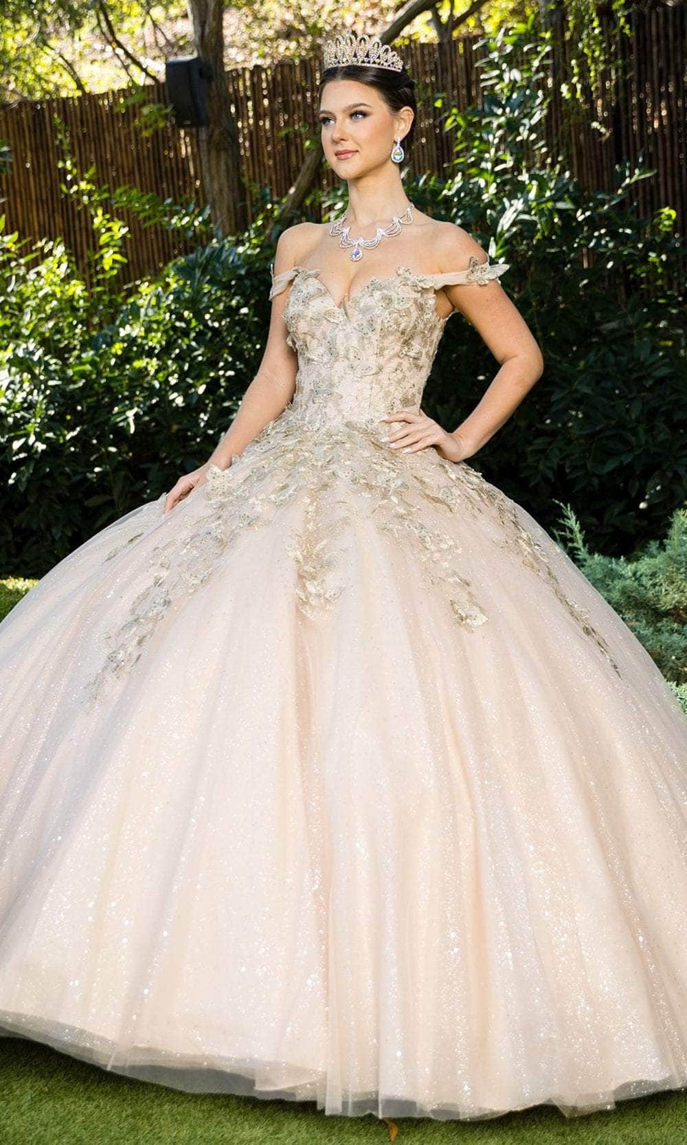 Cinderella Couture 8046J - Butterfly Embroidered Ballgown Special Occasion Dress