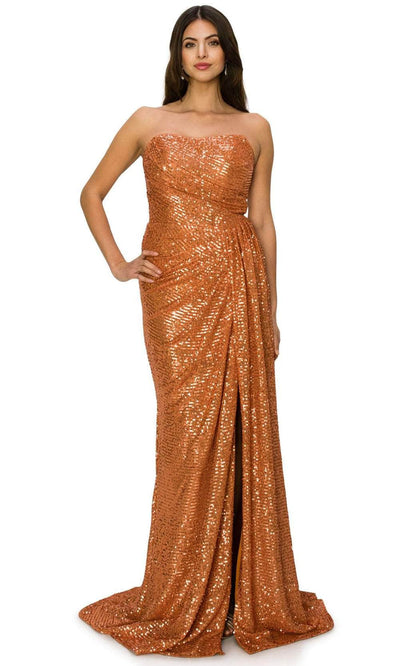 Cinderella Couture 8052J - Sequined Scoop Neck Prom Gown Special Occasion Dress