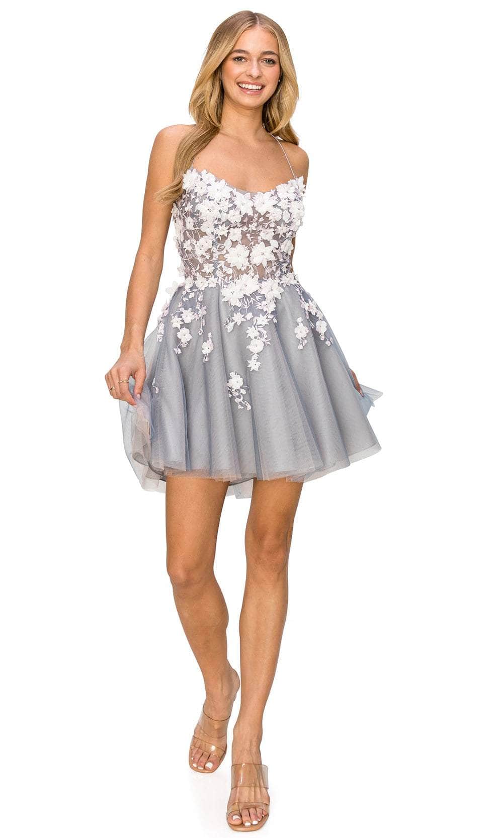 Cinderella Couture 8053J - 3D Floral Embellished A-line Dress Special Occasion Dress