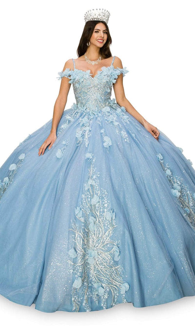Cinderella Couture 8061J - Floral Off Shoulder Ballgown Special Occasion Dress