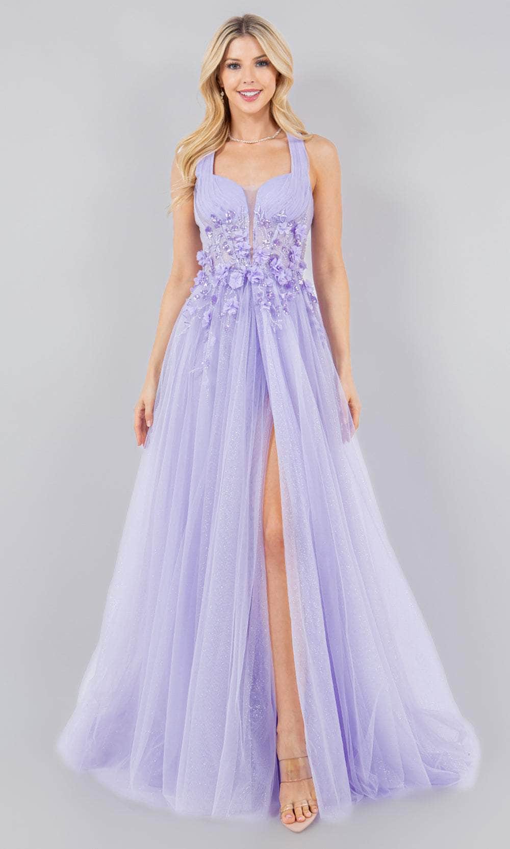 Cinderella Couture 8076J - Halter Neck A-line Dress Special Occasion Dress XS / Lilac