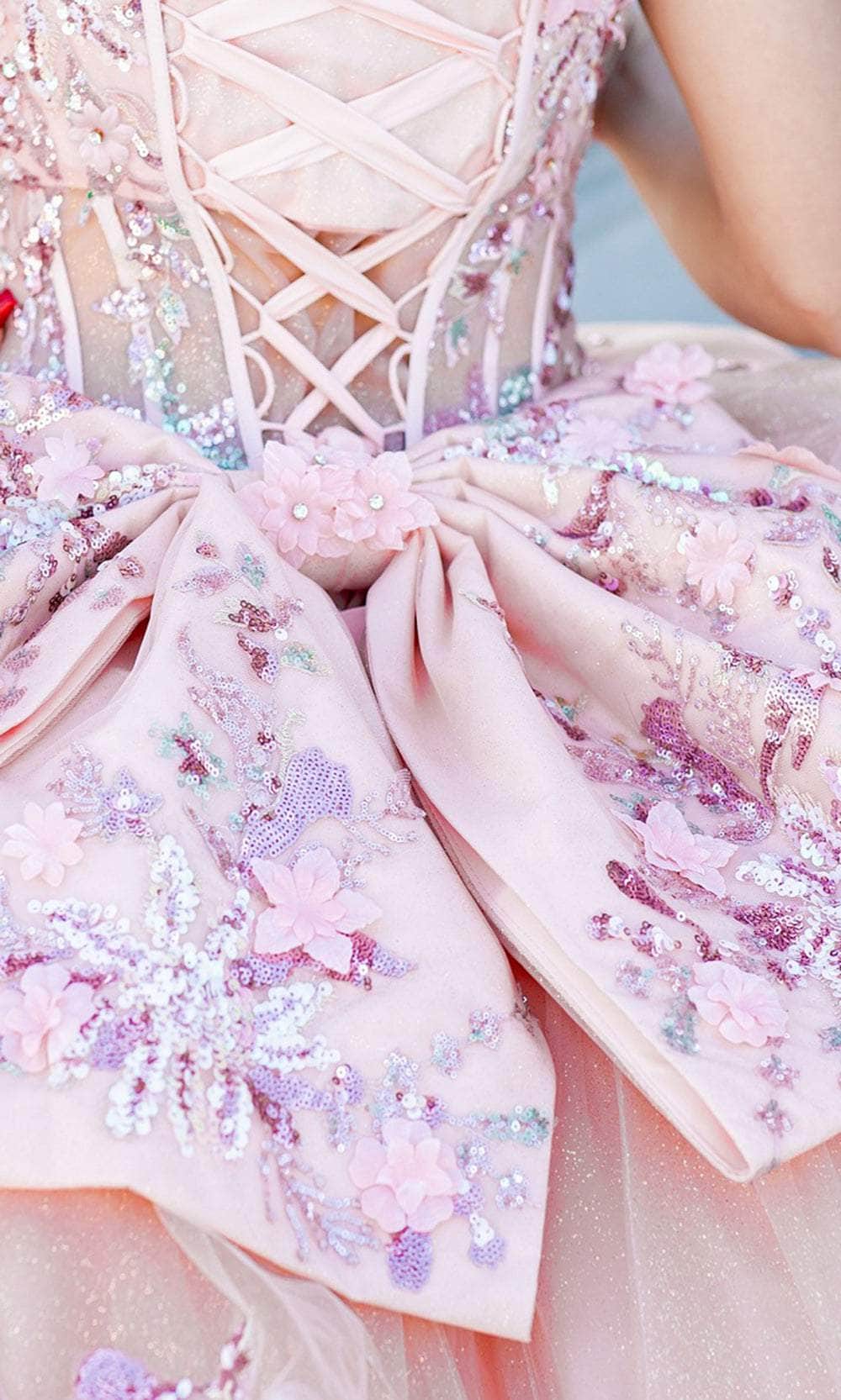 Cinderella Couture 8125J - Floral Embellished Off-Shoulder Ballgown Ball Gowns