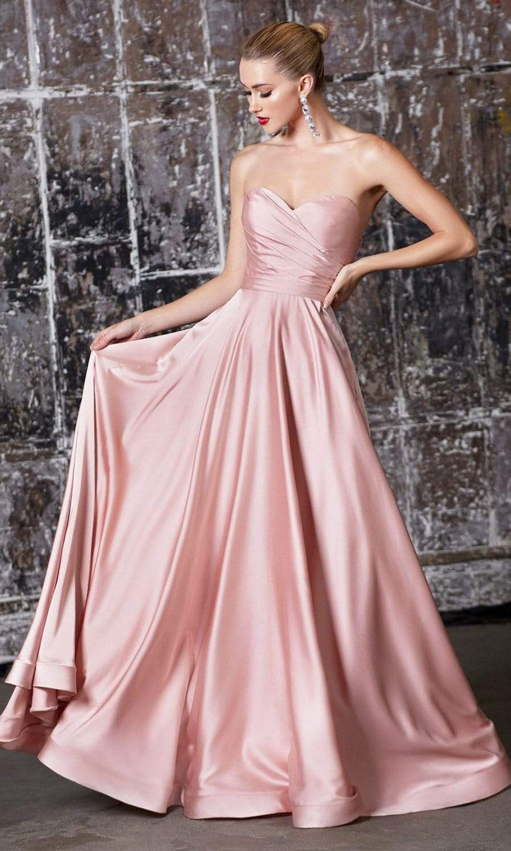 Cinderella Divine CD0191C - Glitter Print Corset Prom Dress