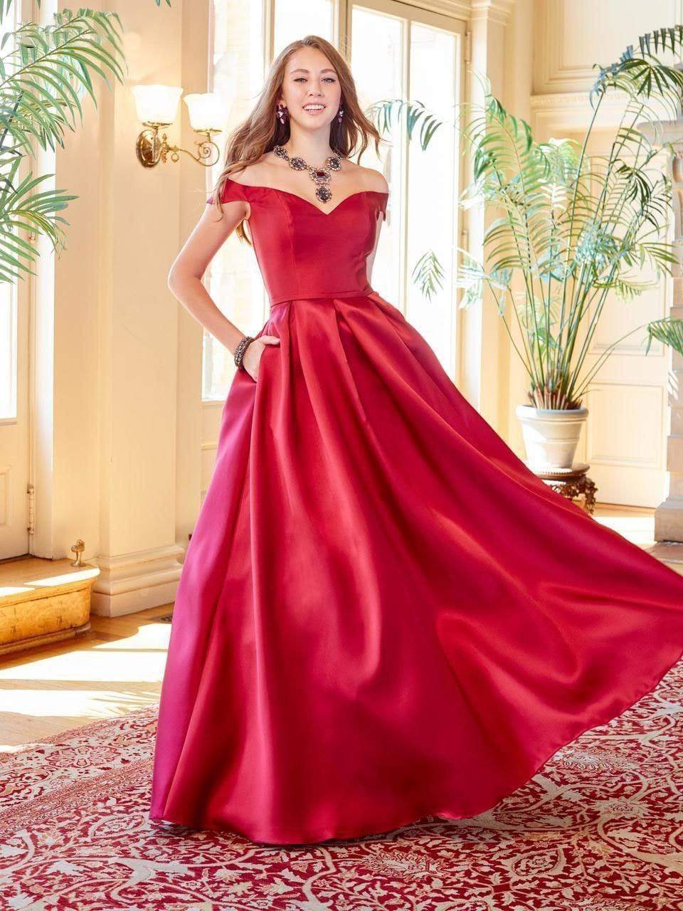 Clarisse - 3442 Off Shoulder Mikado Corset Ballgown Prom Dresses