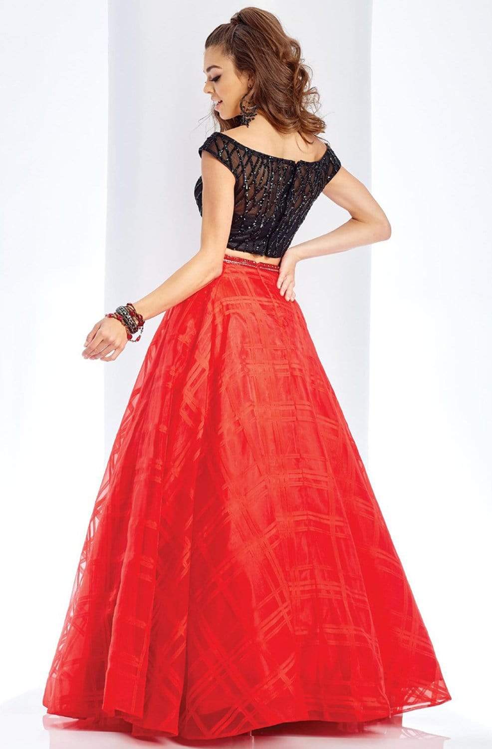 Clarisse - 3580 Two Piece Plaid Contrast Prom Dress Special Occasion Dress