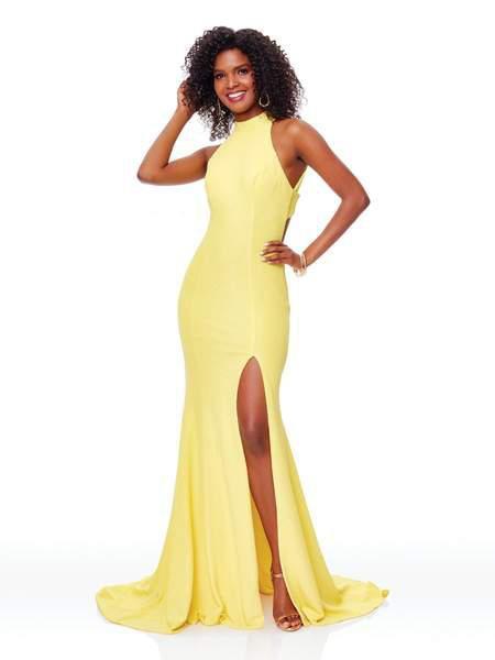 Clarisse - 3736 High Halter Mermaid Dress With Train Special Occasion Dress