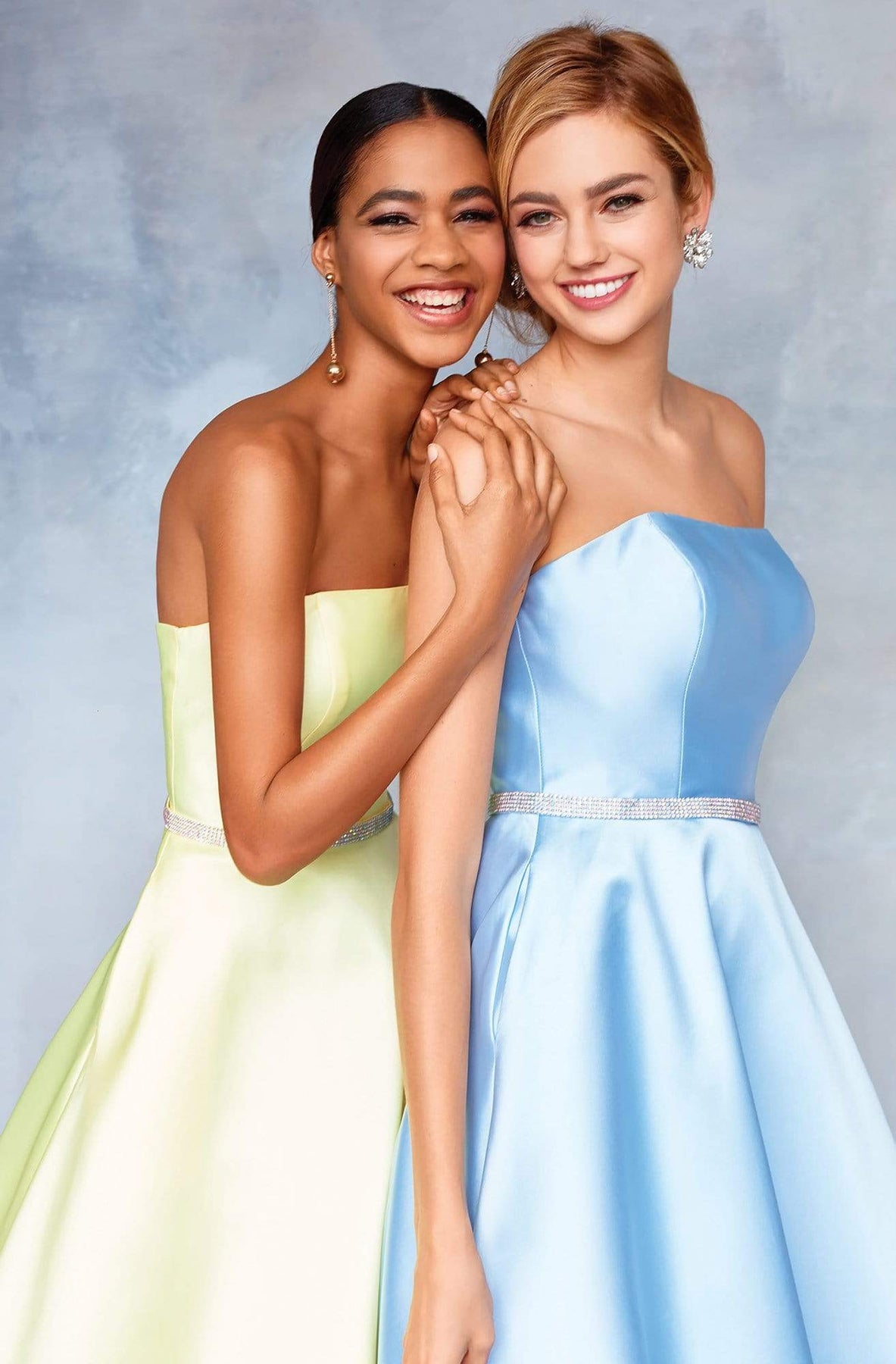 Clarisse - 3739 Strapless Embellished Belt Mikado Prom Gown Special Occasion Dress