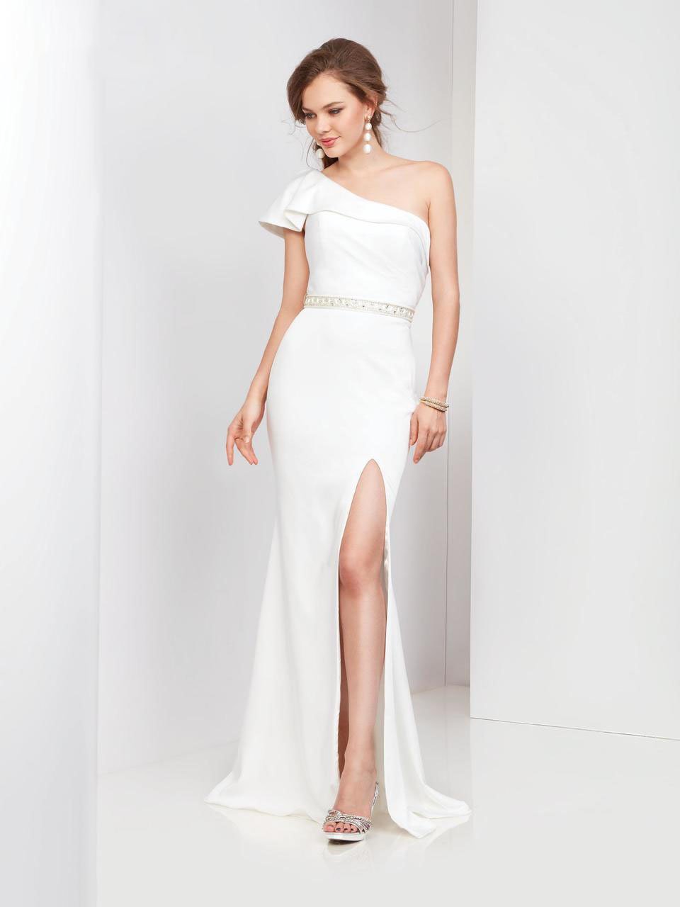 Clarisse - 4929 Butterfly Sleeve Asymmetrical Long Gown Special Occasion Dress