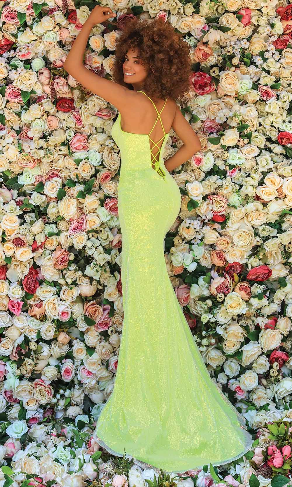 Clarisse - 810237 Sequin High Slit Gown Prom Dresses