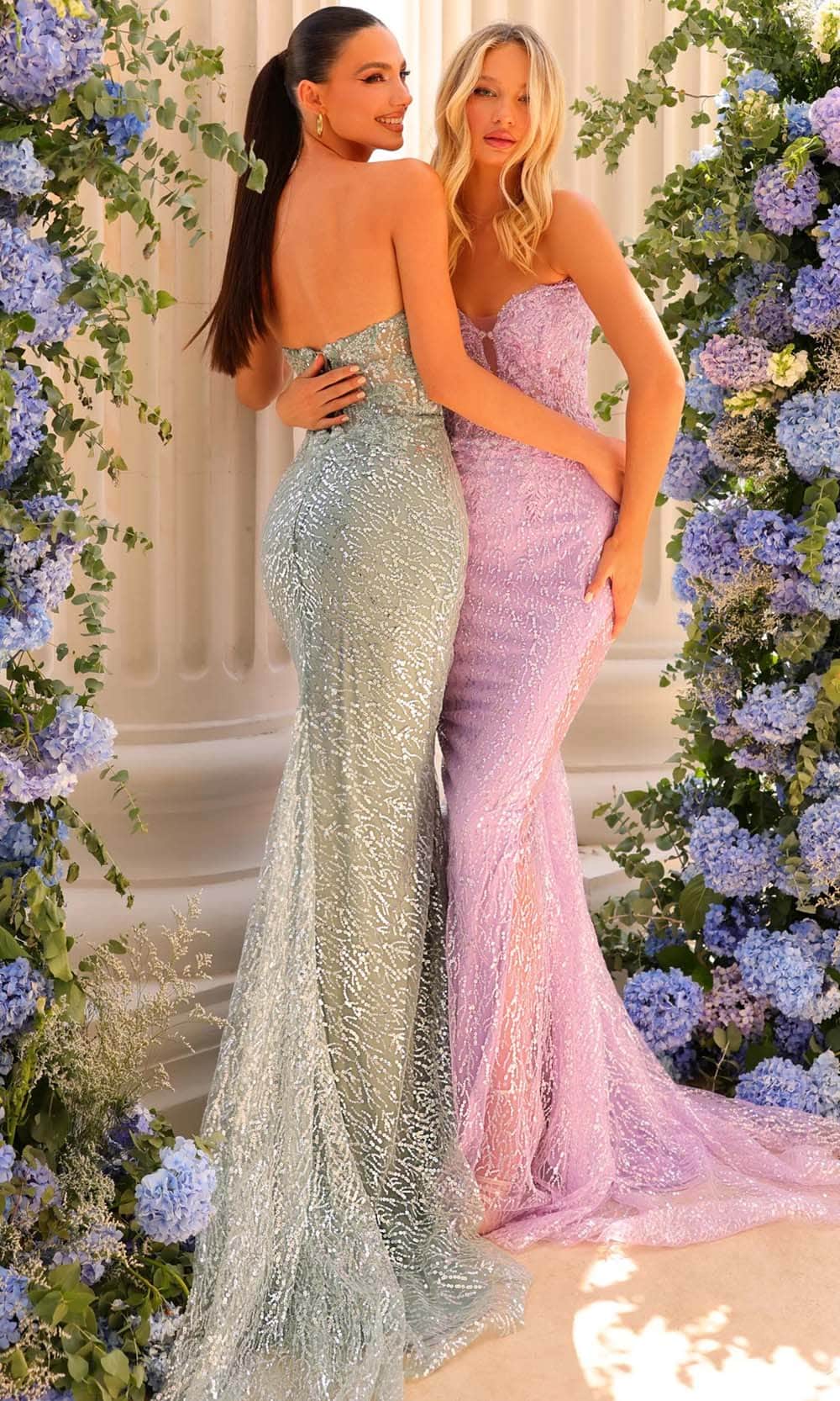 Clarisse 810782 - Sequin Detailed Prom Gown Special Occasion Dress 00 / Sage