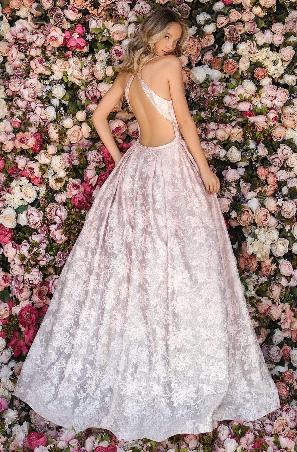 Clarisse - 8137 Sexy V-Neckline Racer Back Ball Gown Prom Dresses