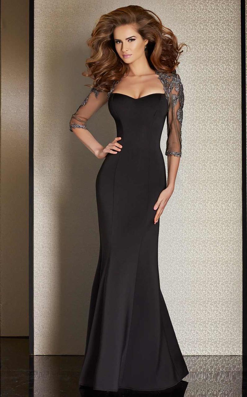 Clarisse Embroidered Fitted Quarter Sleeved Evening Gown M6204 - 1 Pc ADASA Clarisse Embroidered Fitted Quarter Sleeved Evening Gown M6204 - 1 Pc ADASA