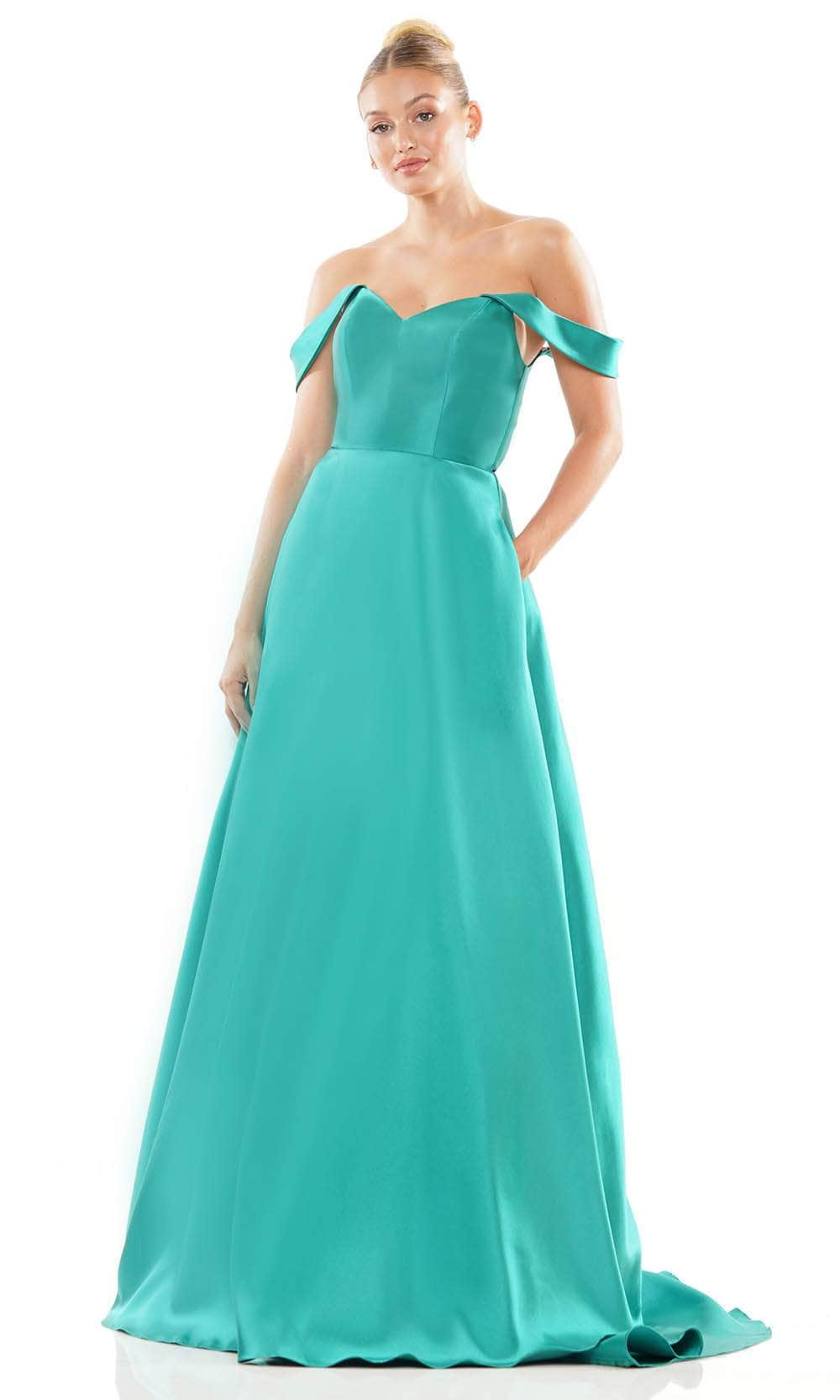 Colors Dress 3182 - Mikado Gown 2 / Deep Green