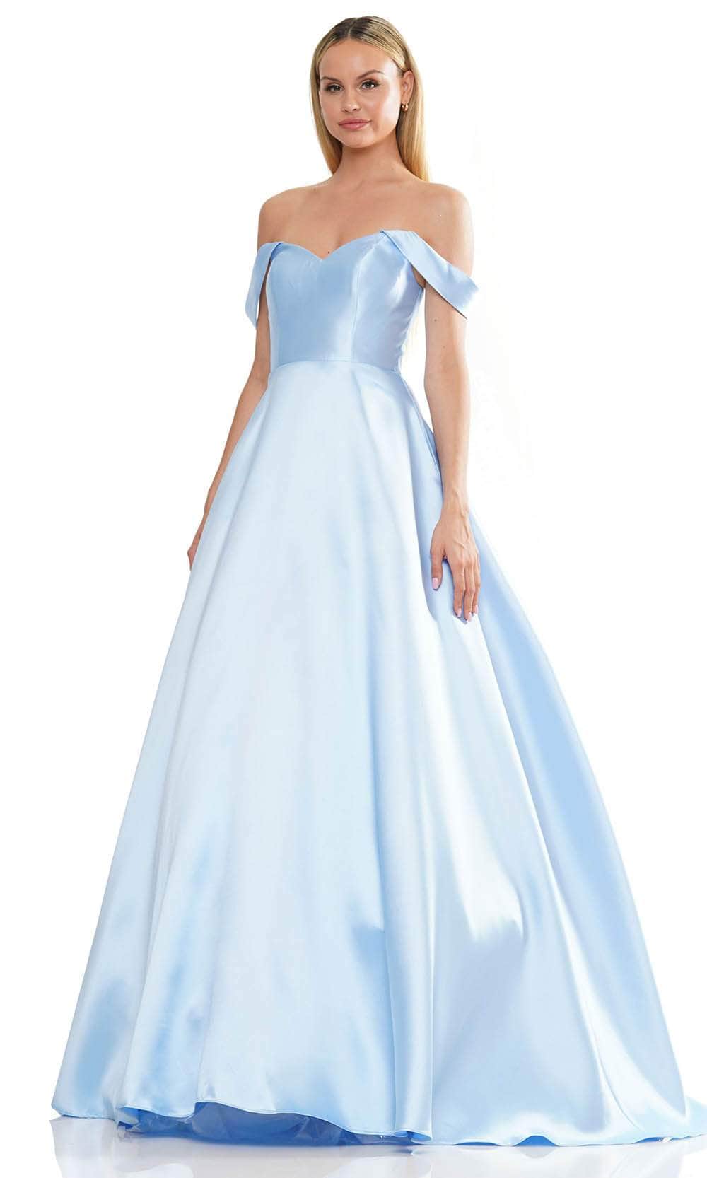 Colors Dress 3182 - Mikado Gown 4 / Light Blue