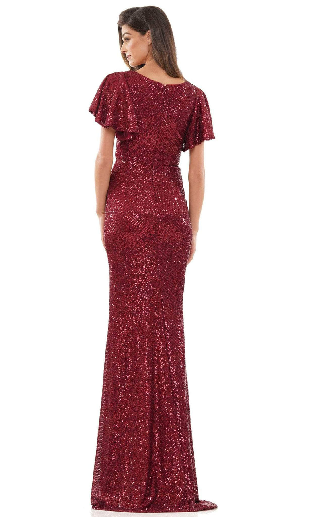 Colors Dress M318 - Flutter Sleeve Gown