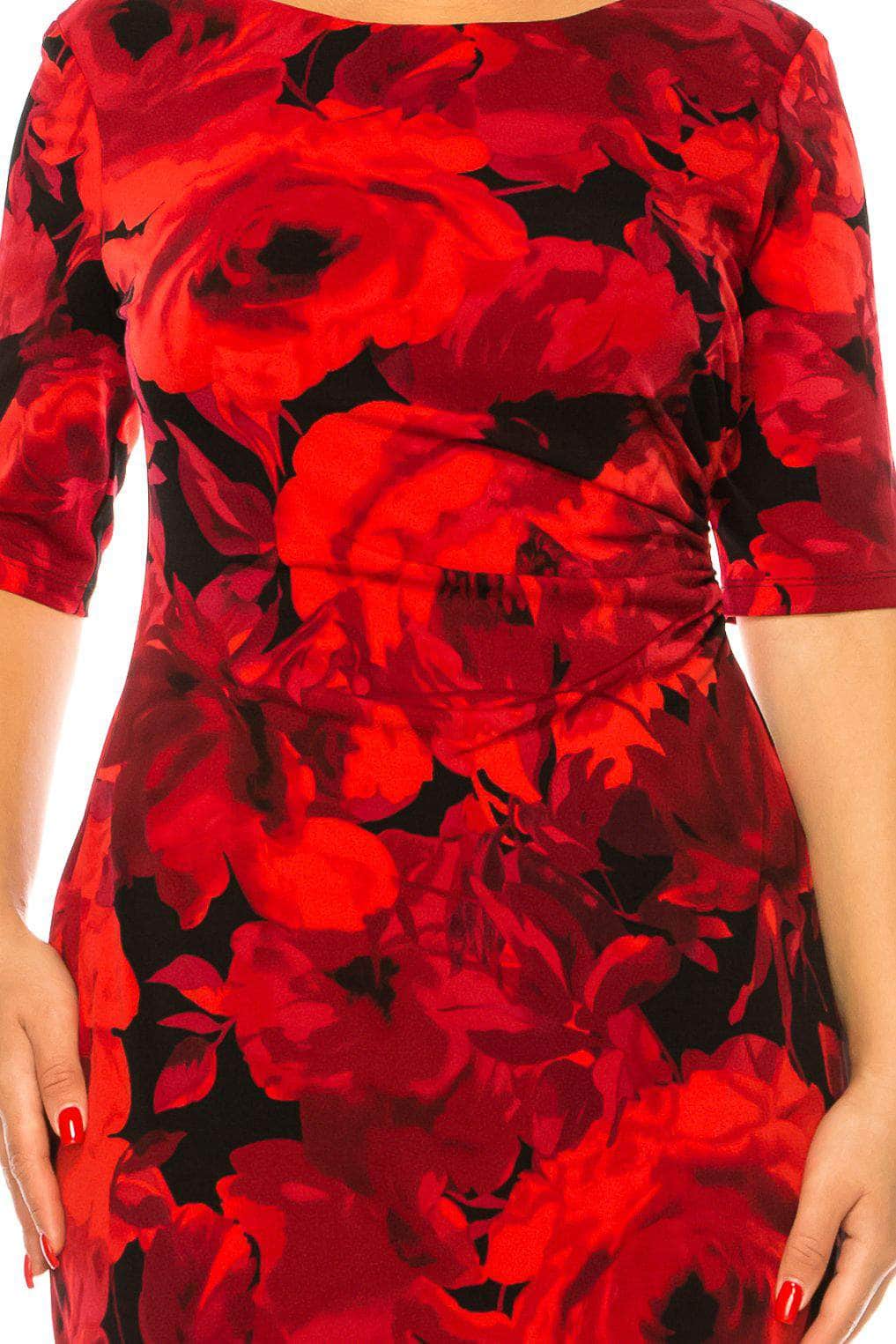 Connected Apparel TJR70751 - Floral Sheath Dress Special Occasion Dresses