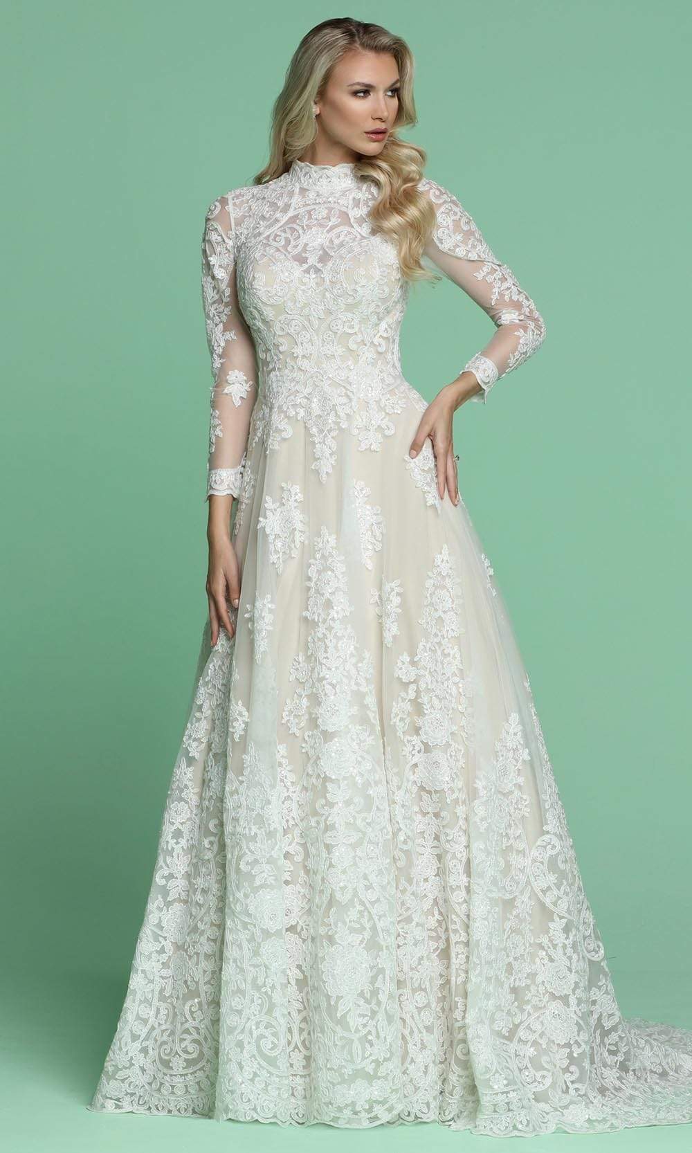 Da Vinci Bridal 50607 - Embroidered Wedding Dress ADASA Da Vinci Bridal 50607 - Embroidered Wedding Dress ADASA