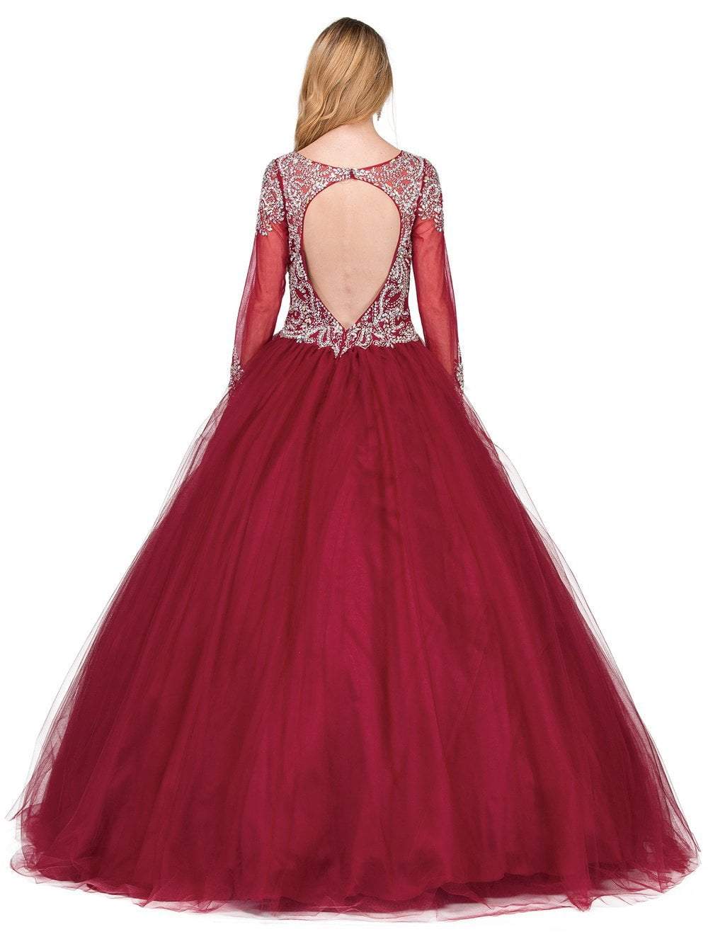 Dancing Queen - 1257 Teardrop Cutout Jewel Ornate Quinceanera Gown Special Occasion Dress