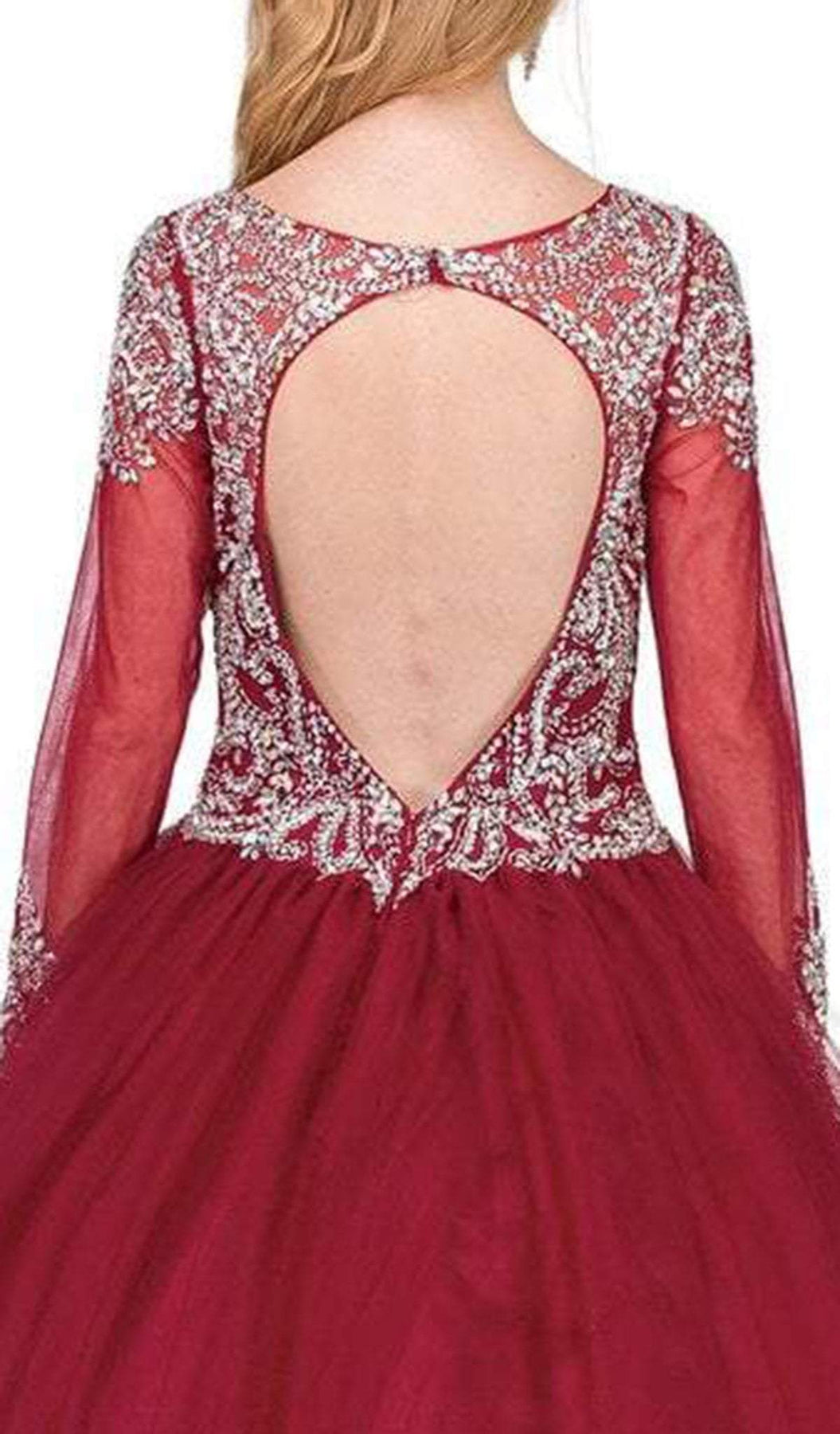 Dancing Queen - 1257 Teardrop Cutout Jewel Ornate Quinceanera Gown Special Occasion Dress