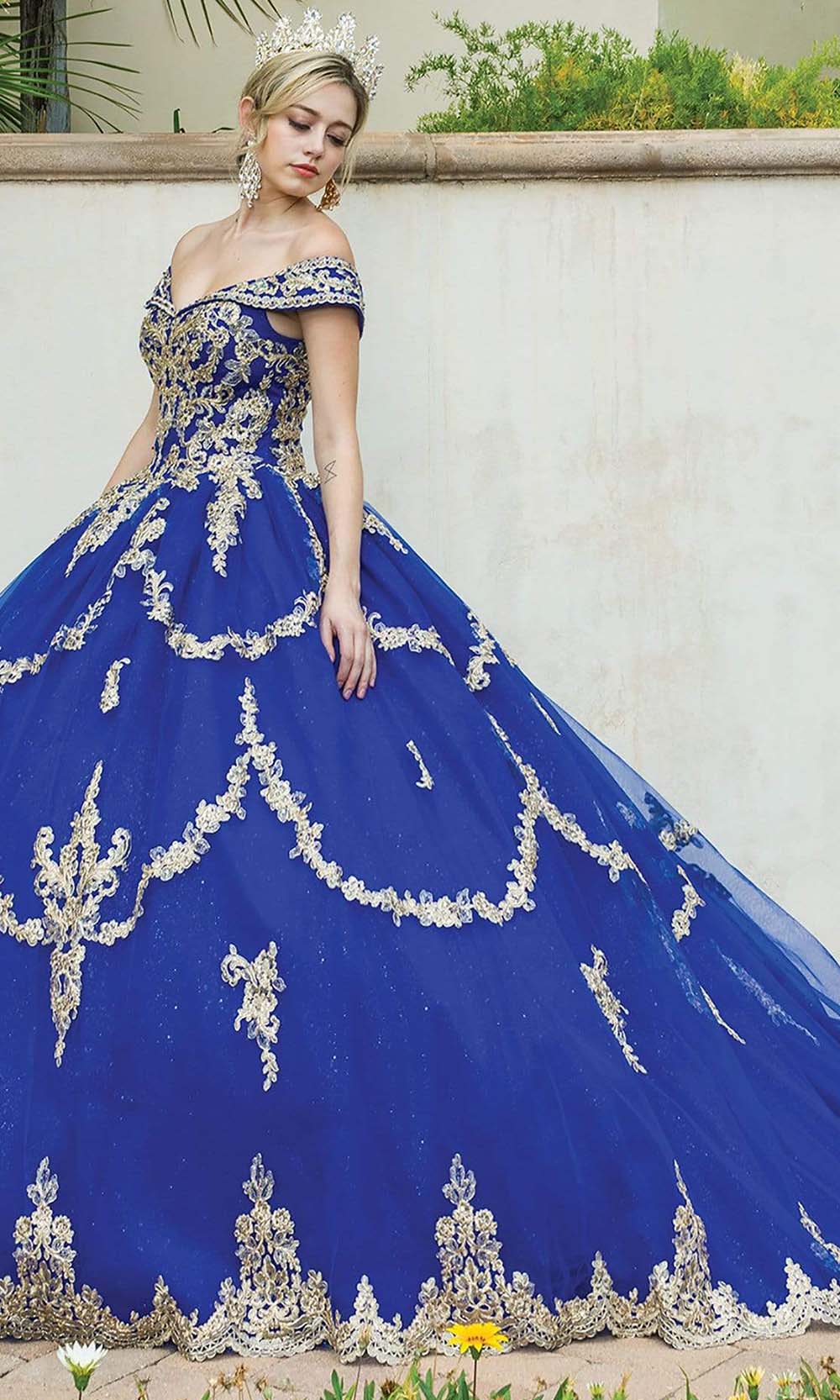 Dancing Queen - 1572 Embroidered Off Shoulder Ballgown Special Occasion Dress