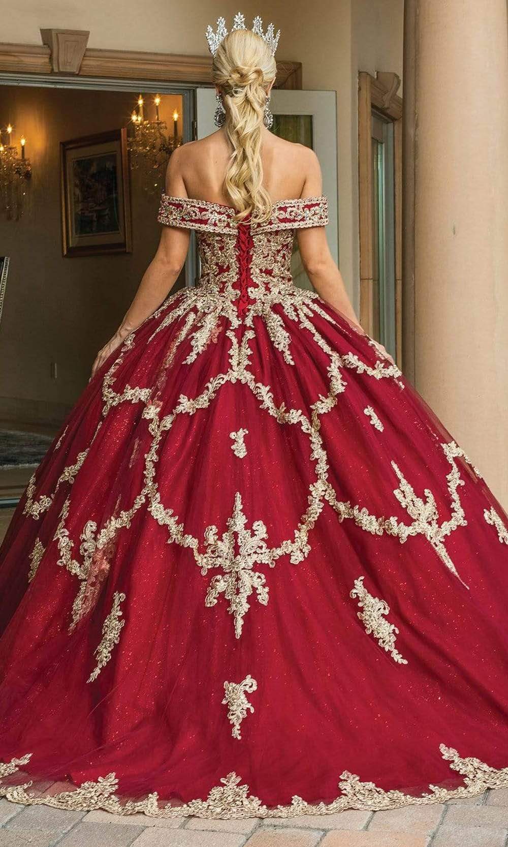 Dancing Queen - 1572 Embroidered Off Shoulder Ballgown Special Occasion Dress