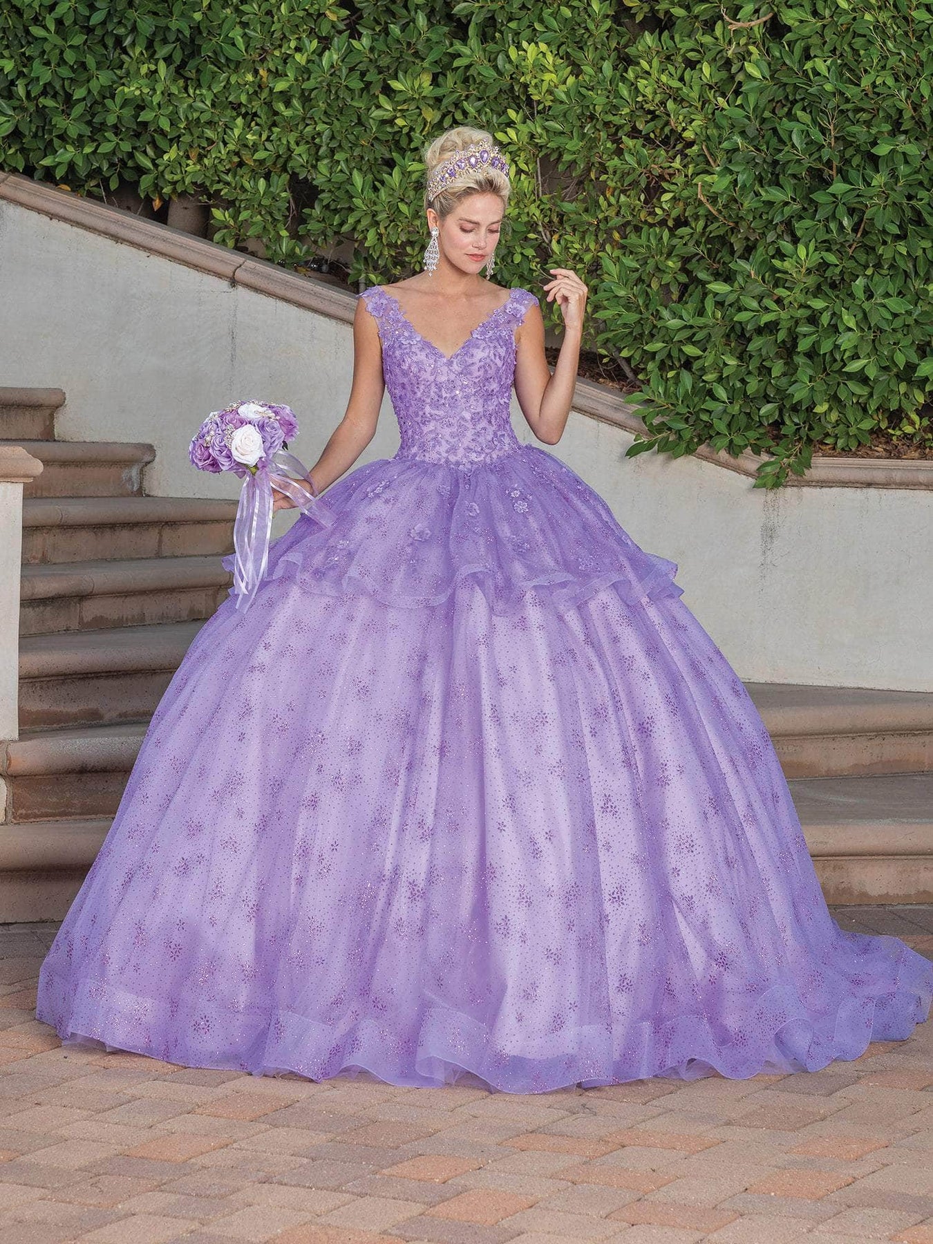 Dancing Queen 1702 - Peplum Quinceanera Ballgown Special Occasion Dress