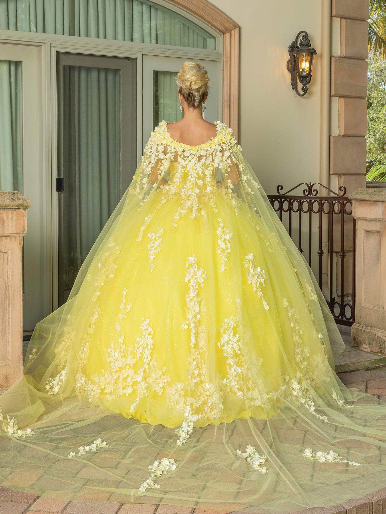 Dancing Queen 1725 - Strapless with Long Cape Ballgown Ball Gowns