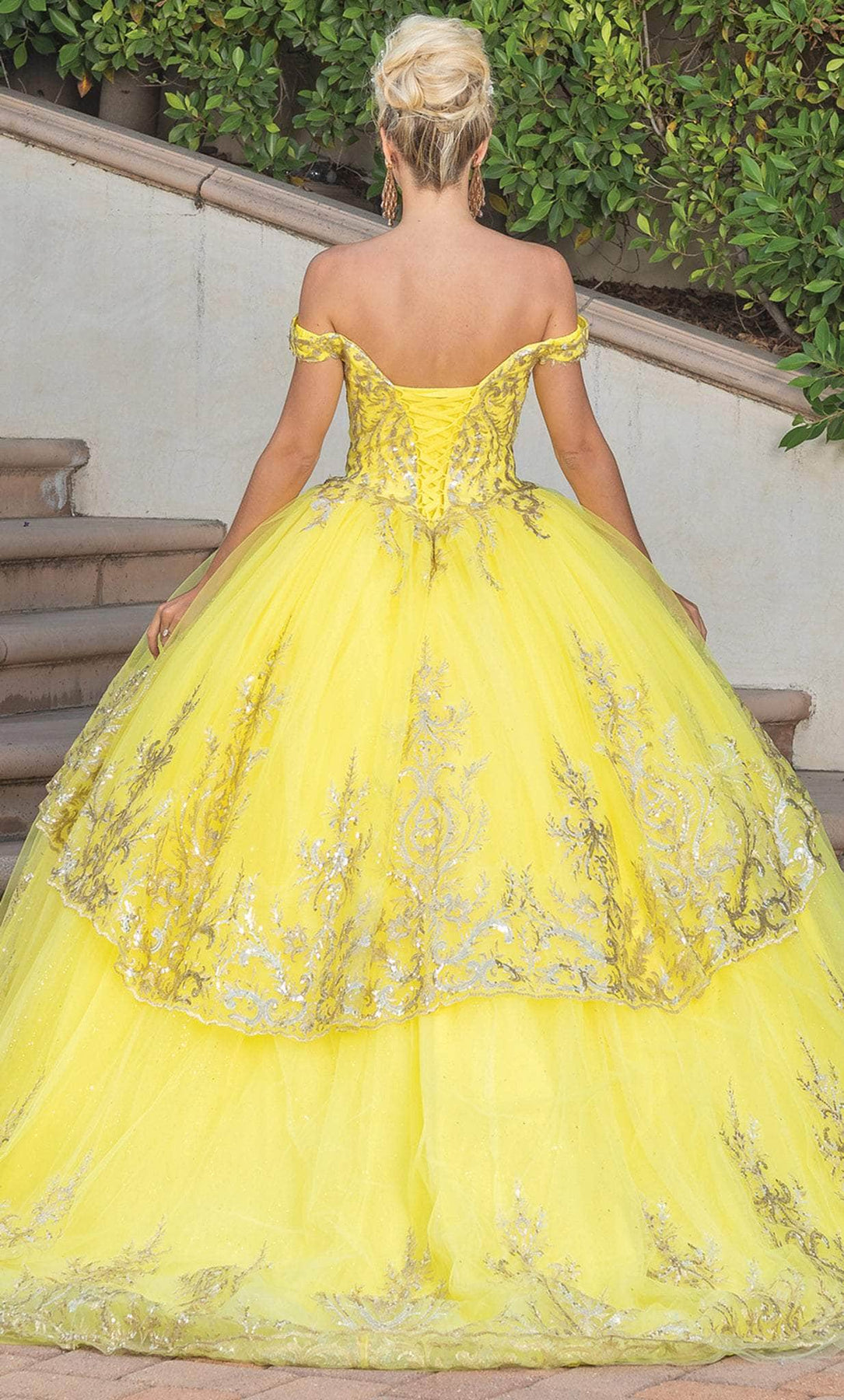 Dancing Queen 1729 - Lace-Up Back Off-Shoulder Ballgown Ball Gowns