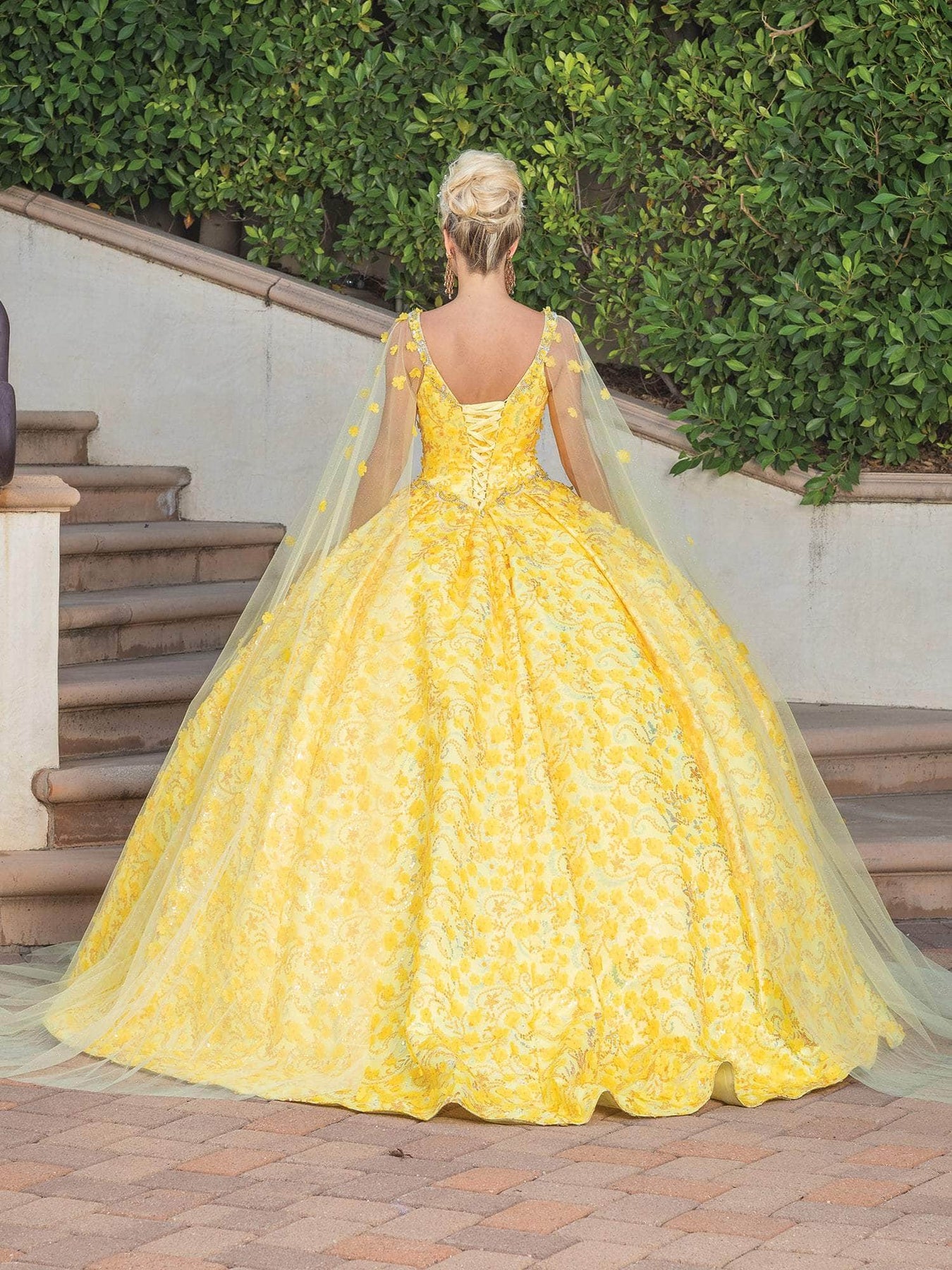 Dancing Queen 1750 - Sleeveless 3D Floral Embroidered Ballgown Ball Gowns