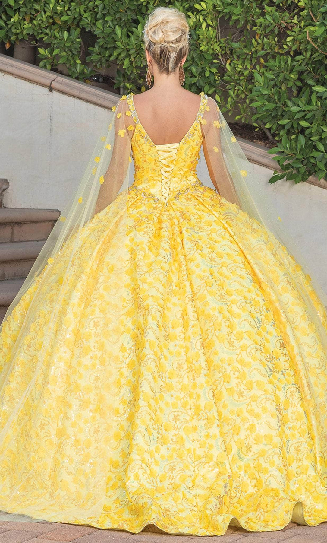 Dancing Queen 1750 - Sleeveless 3D Floral Embroidered Ballgown Ball Gowns