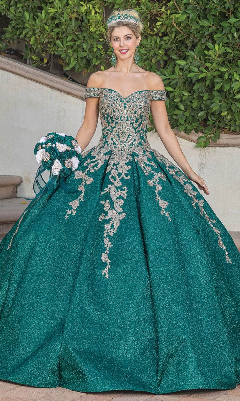 Dancing Queen Danq_1753 Long Ballgown Dress Glitter Fabric