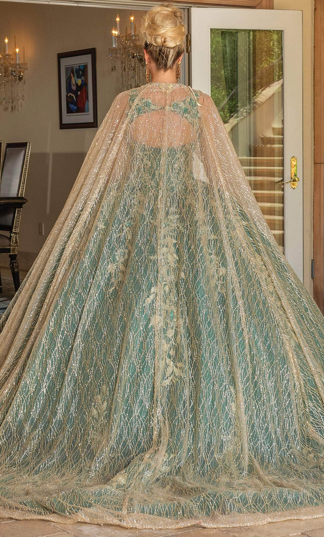 Dancing Queen 1755 - Floral Sleeveless Ballgown Long Dresses