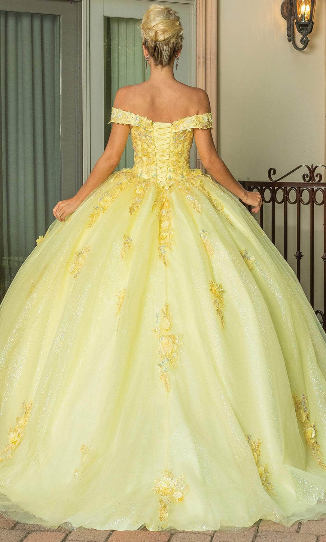 Dancing Queen 1760 - Appliqued Off-Shoulder Ballgown Long Dresses