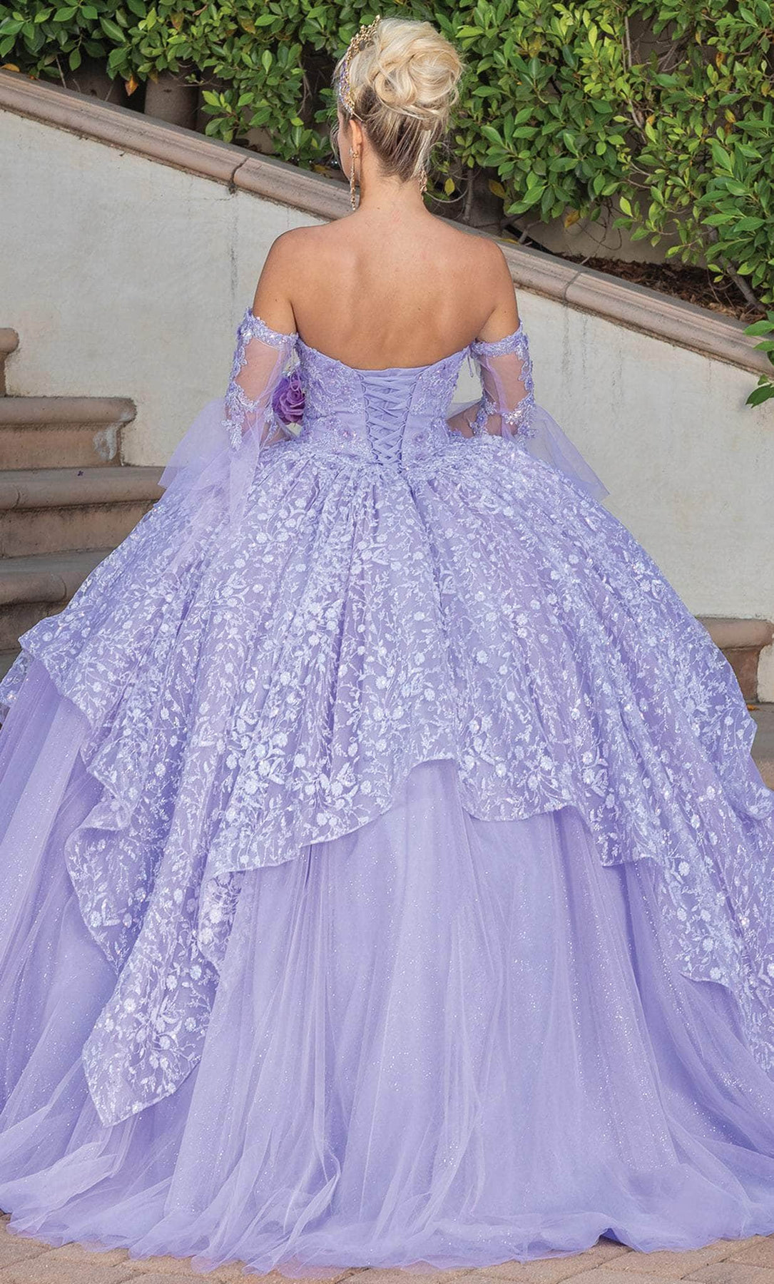 Dancing Queen 1773 - Bell Sleeve Quinceanera Ballgown Ball Gowns