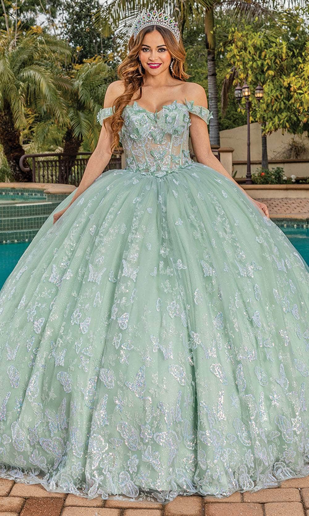 Dancing Queen 1897 Long Quinceanera Dress Lilac / XLarge Dancing Queen 1897 Long Quinceanera Dress Lilac / XLarge