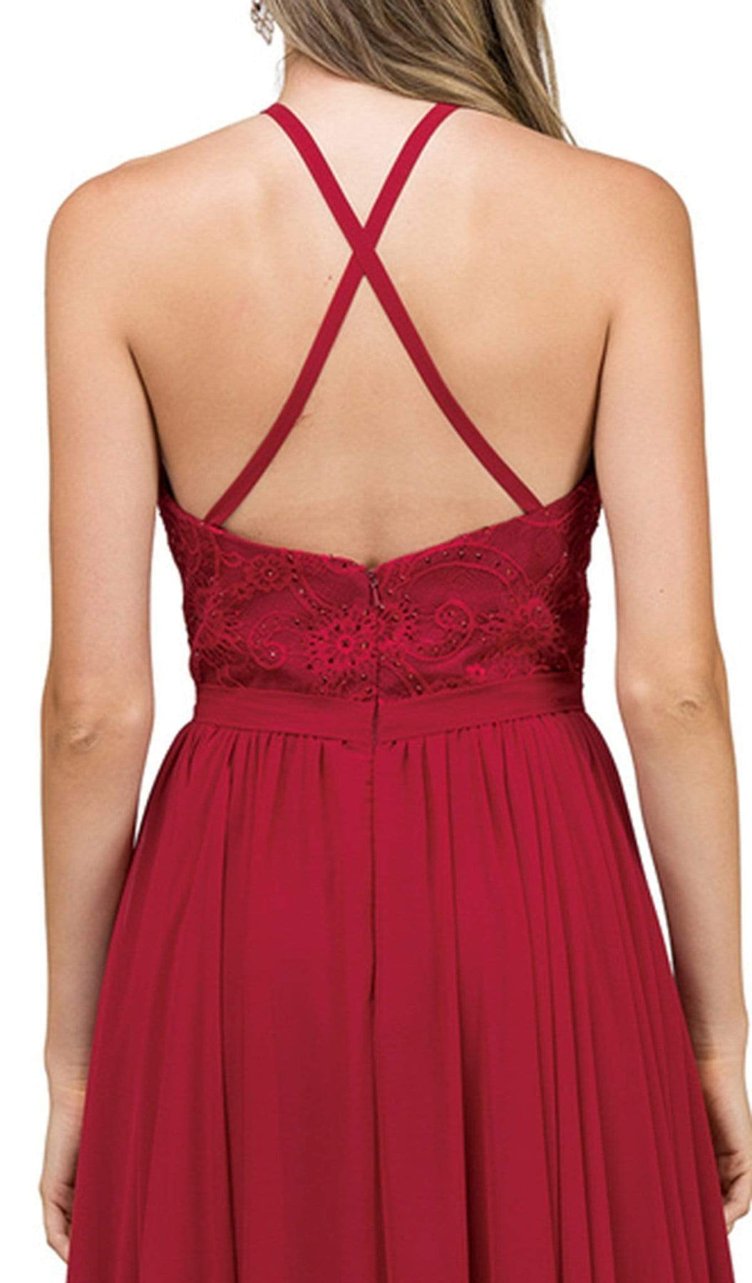 Dancing Queen - 2009 Sheer Halter Pleated A Line Evening Dress Prom Dresses