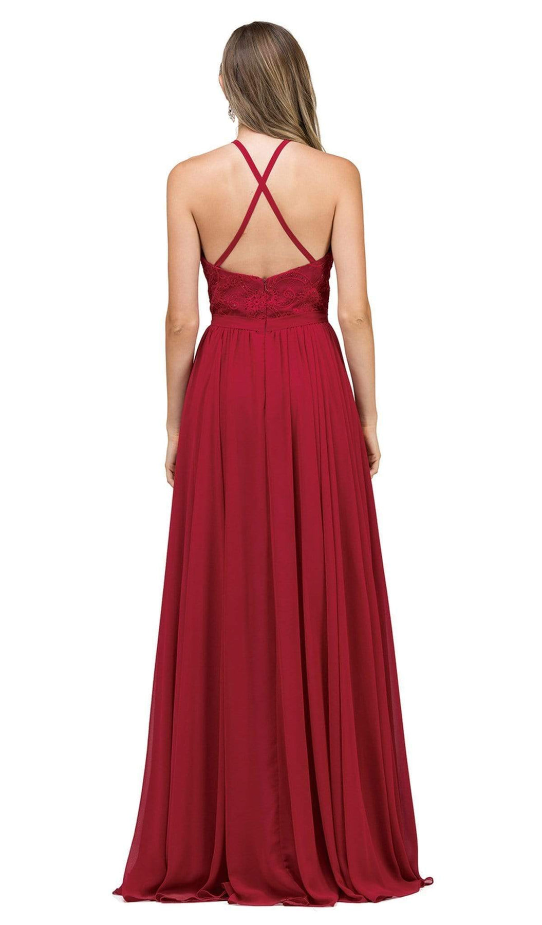 Dancing Queen - 2009 Sheer Halter Pleated A Line Evening Dress Prom Dresses