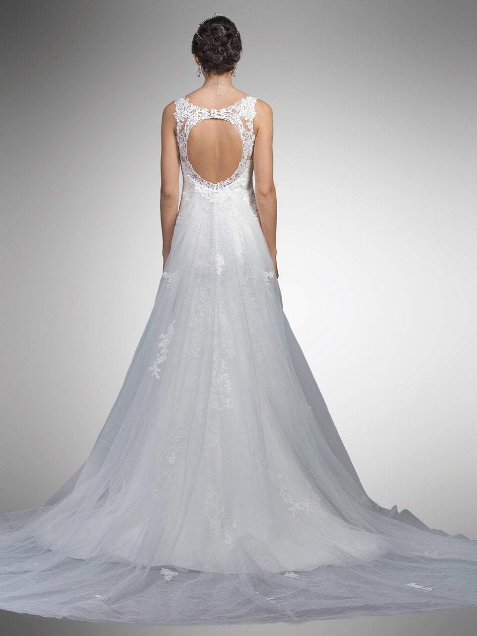 Dancing Queen Bridal - 34 Foliage Lace Ornate Trumpet Gown Bridal Dresses