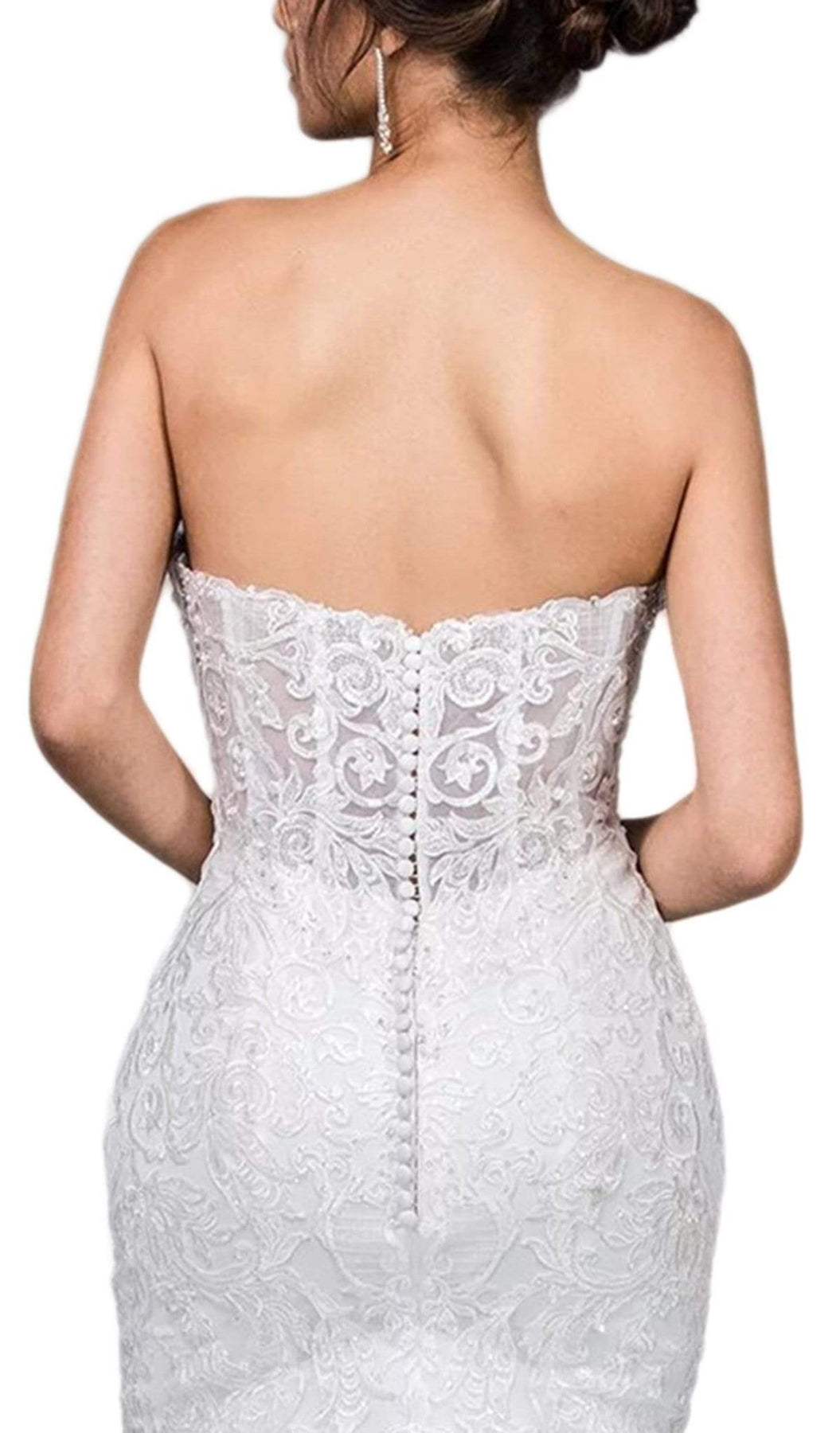 Dancing Queen Bridal - 69 Lace Deep Sweetheart Mermaid Gown Special Occasion Dress