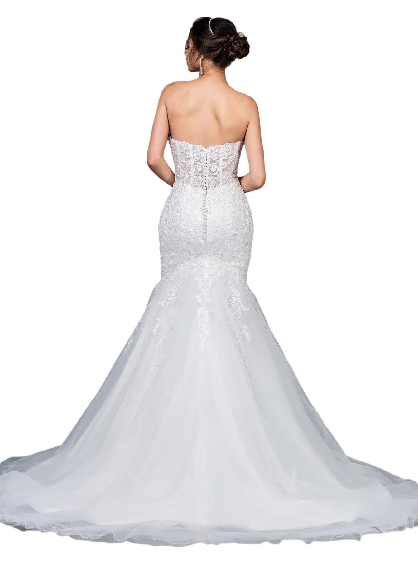 Dancing Queen Bridal - 69 Lace Deep Sweetheart Mermaid Gown Special Occasion Dress