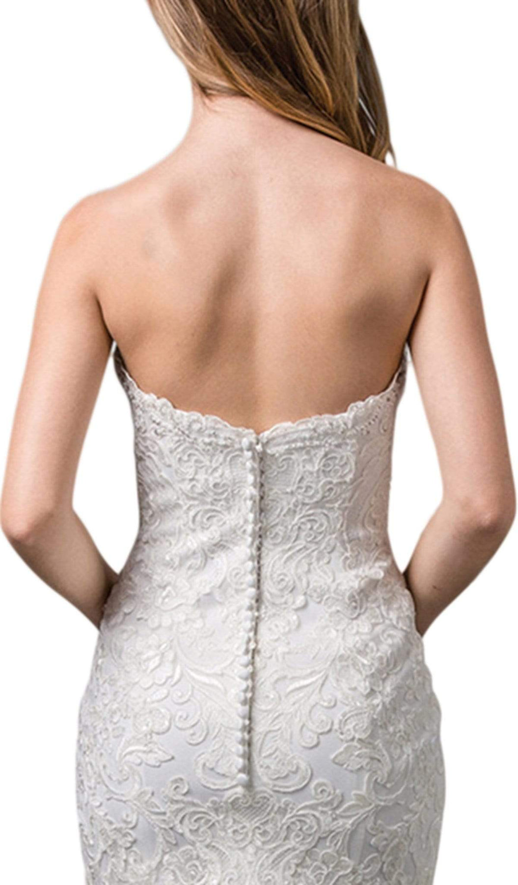 Dancing Queen Bridal - 83 Strapless Embroidered Sweetheart Mermaid Gown Special Occasion Dress