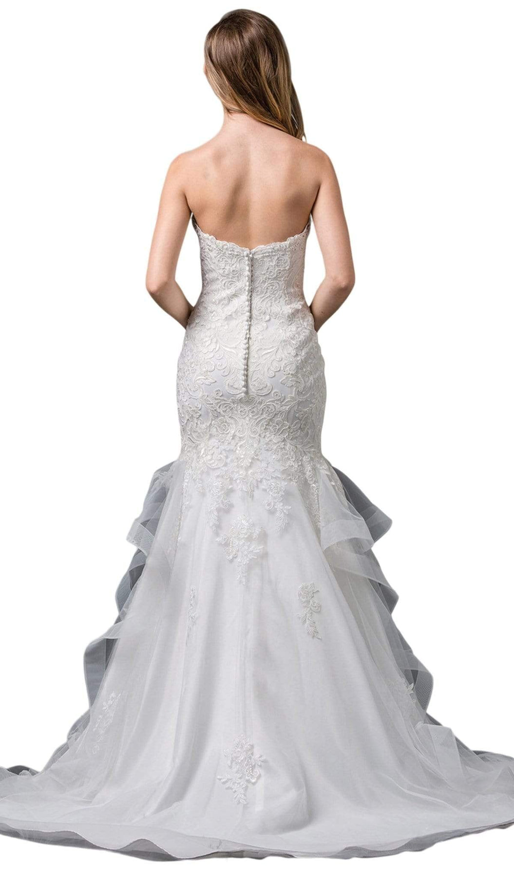 Dancing Queen Bridal - 83 Strapless Embroidered Sweetheart Mermaid Gown Special Occasion Dress
